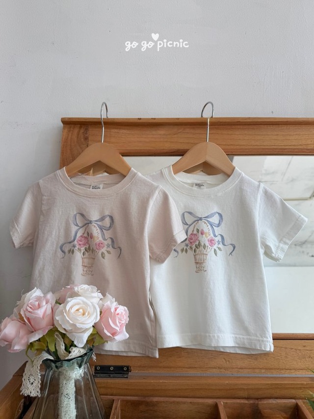 【取寄】gogo picnic｜flora tee｜フローラT｜XS-XL｜kids｜26 summer