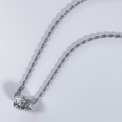 Classic Barrel Necklace -Silver-