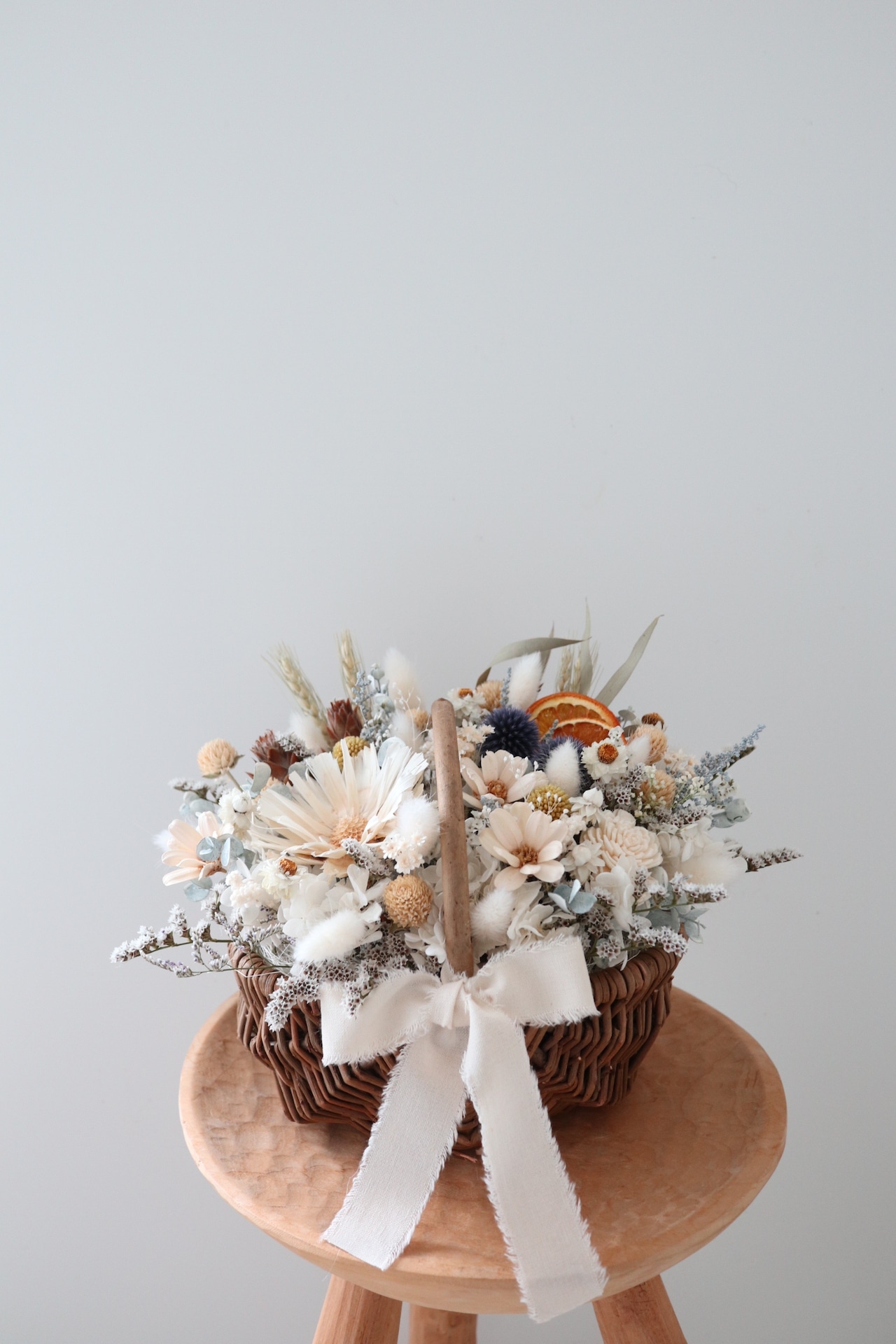 dried flower basket