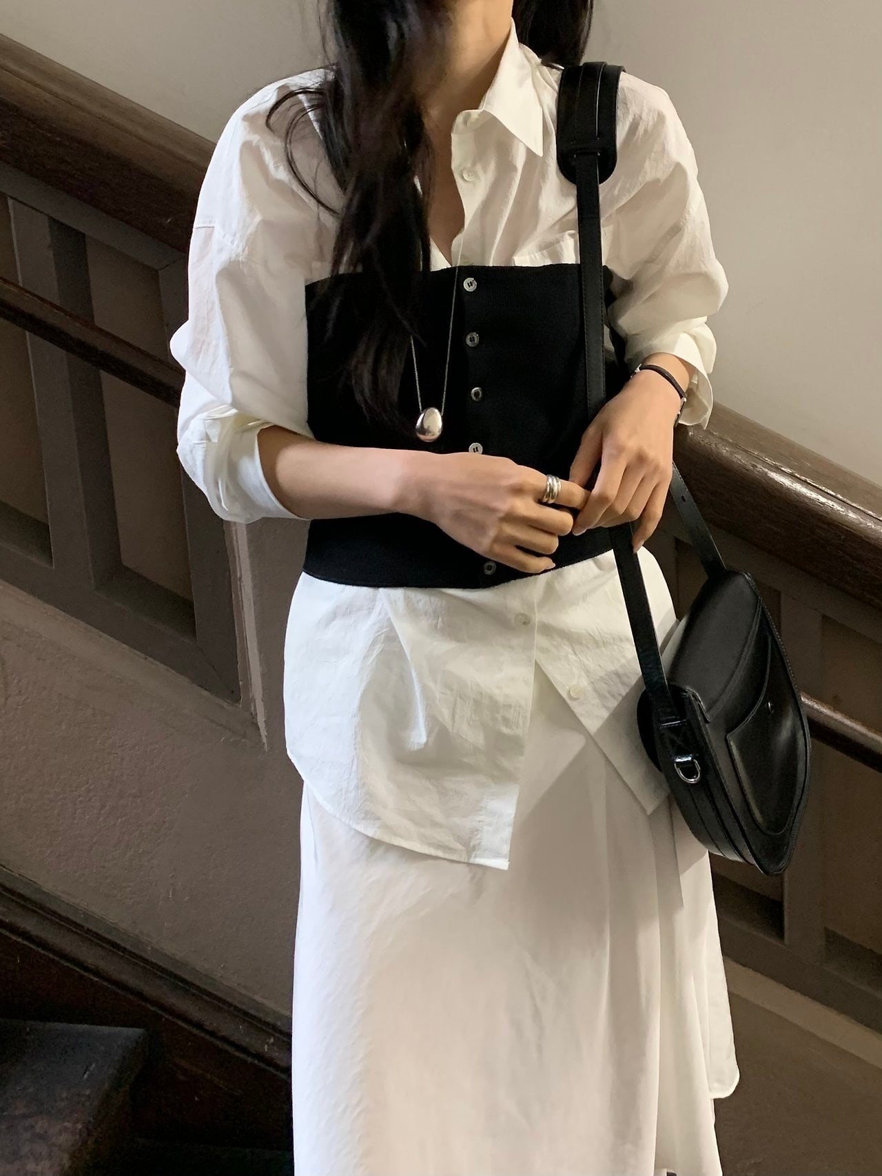 (予約) verveine / Marea button tube top