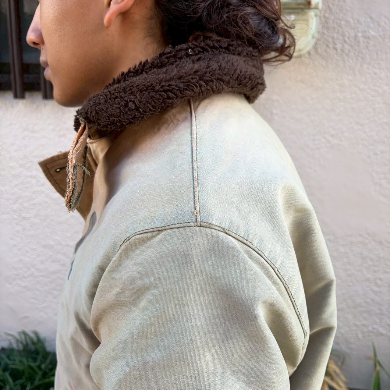 雰囲気抜群 70s フランス軍 実物 N-1 デッキジャケット 鬼フェード