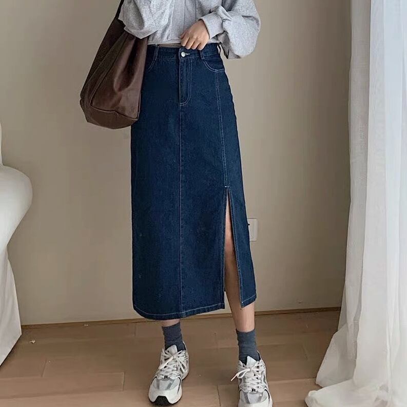 デニムスカート2枚セットです❢ DOUBLE NAME（ダブルネーム） スカート ジャージMIXデニムフレア