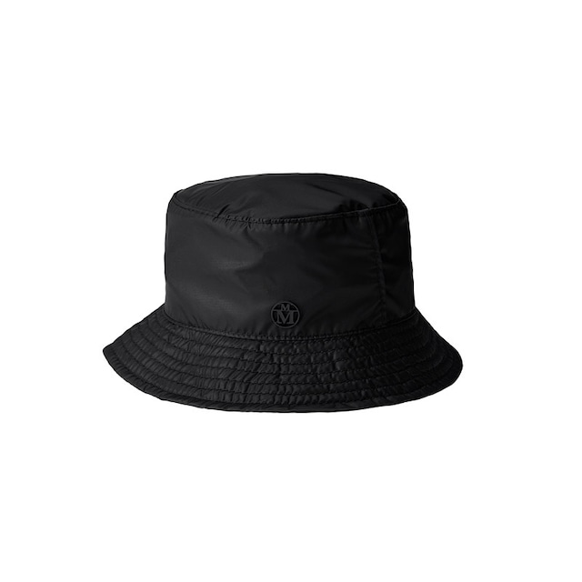 MAISON MICHEL  -JASON waterproof, BLACK nylon bucket- hat.