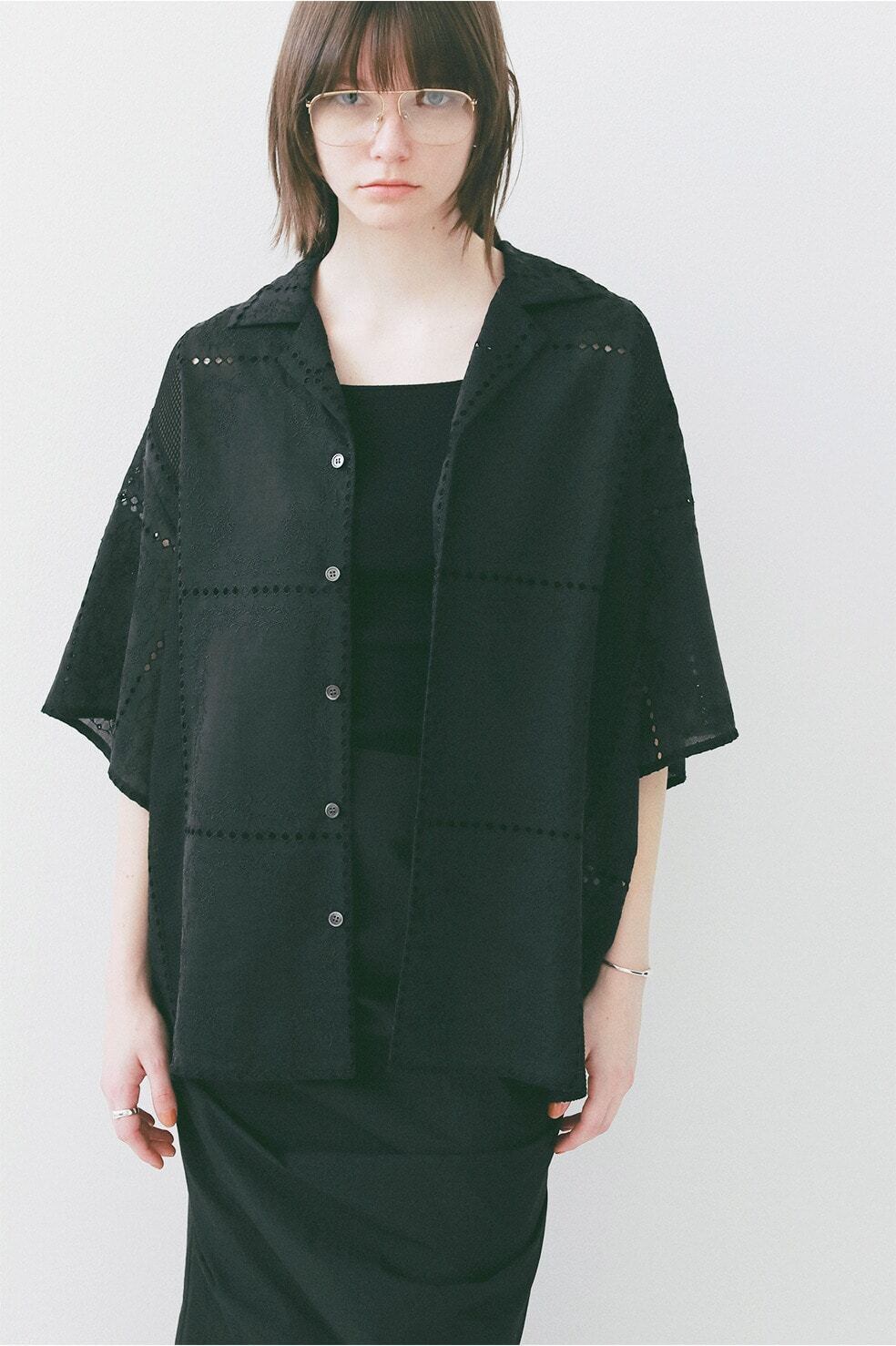 CLANE(クラネ) EMBROIDERY LACE BOX SHIRTS | サウスオレンジ｜メンズ