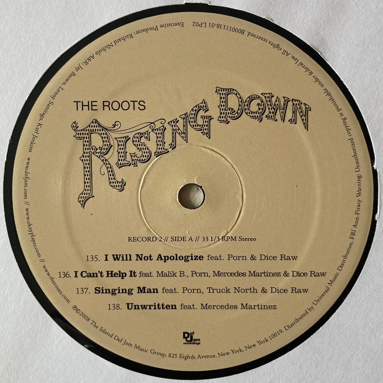 Used / 2LP】 THE ROOTS / Rising Down | AgriTribeMusic - NEW Used / 2LP】 THE ROOTS / Rising Down | AgriTribeMusic - NEW