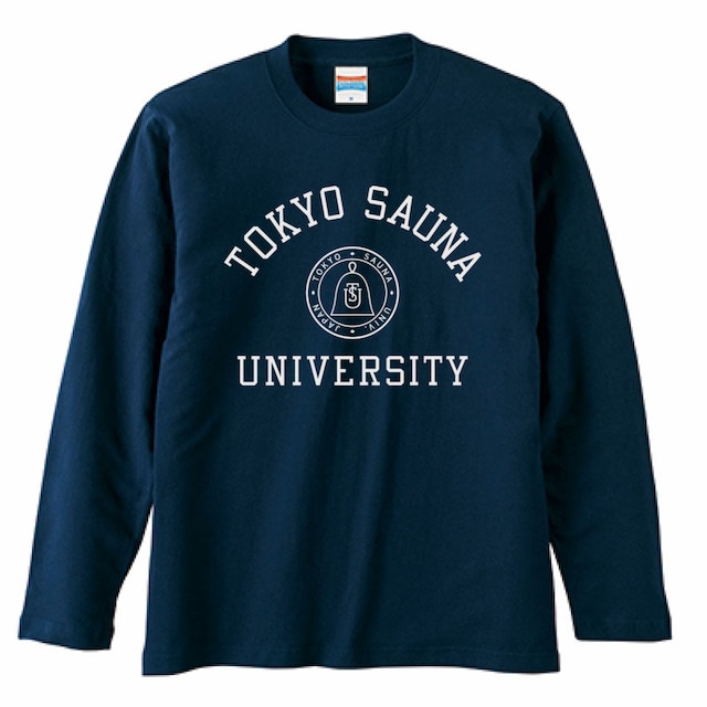 NEW「TOKYO SAUNA UNIVERSITY」ロングスリーブTシャツ ＮＡＶＹ