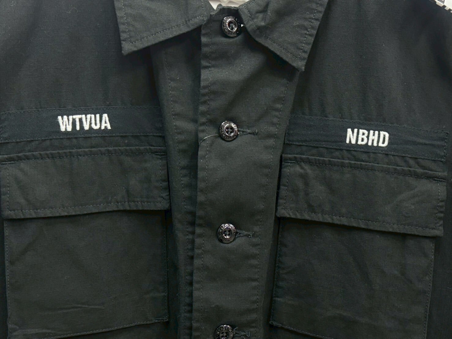 NEIGHBORHOOD × WTAPS JUNGLE LS SHIRT BLACK 01 192WVNHD-SHM01S  