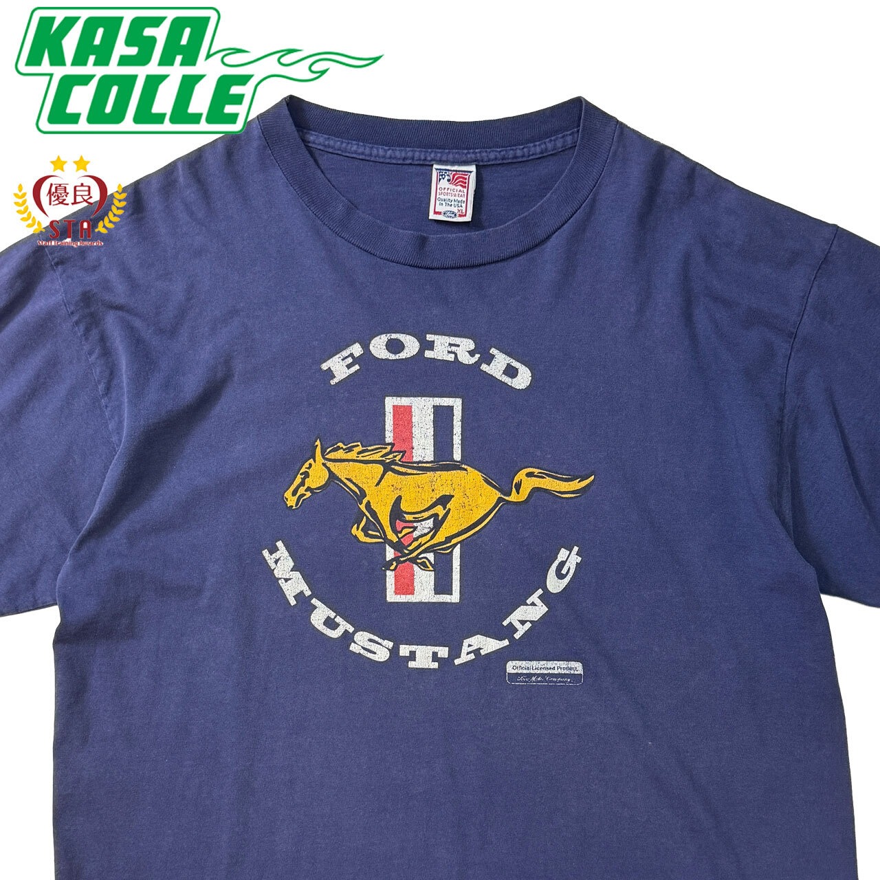【FORD】フォード MUSTANG OFFICIAL SPORTS WEAR USA製 Vintage Tシャツ XL