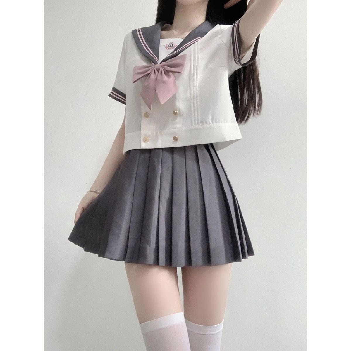 ダブルブレストグレー襟セーラー服 | Maiden's Rêve