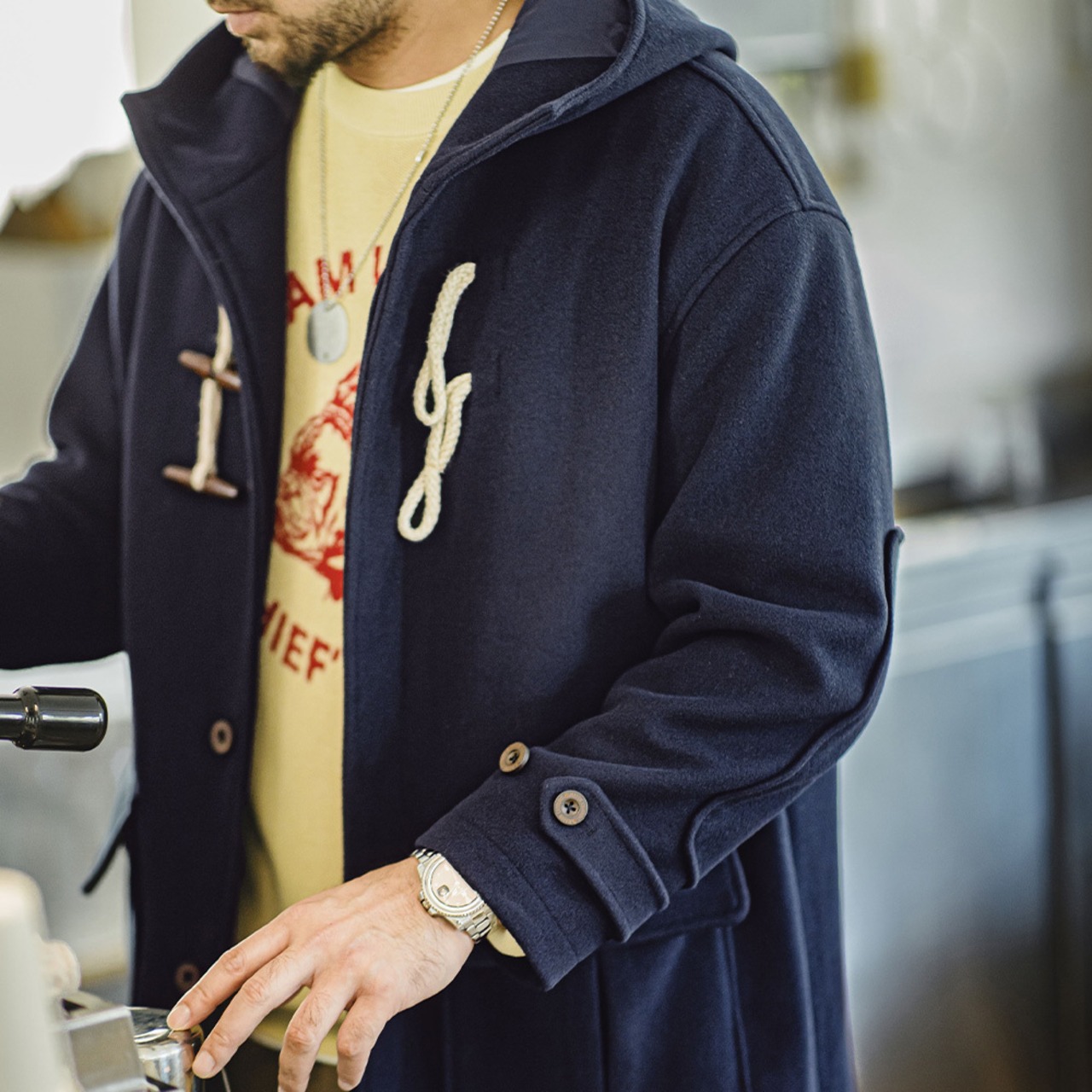 【UNISEX】College Style Duffle Coat / カレッジ スタイル ダッフル コート