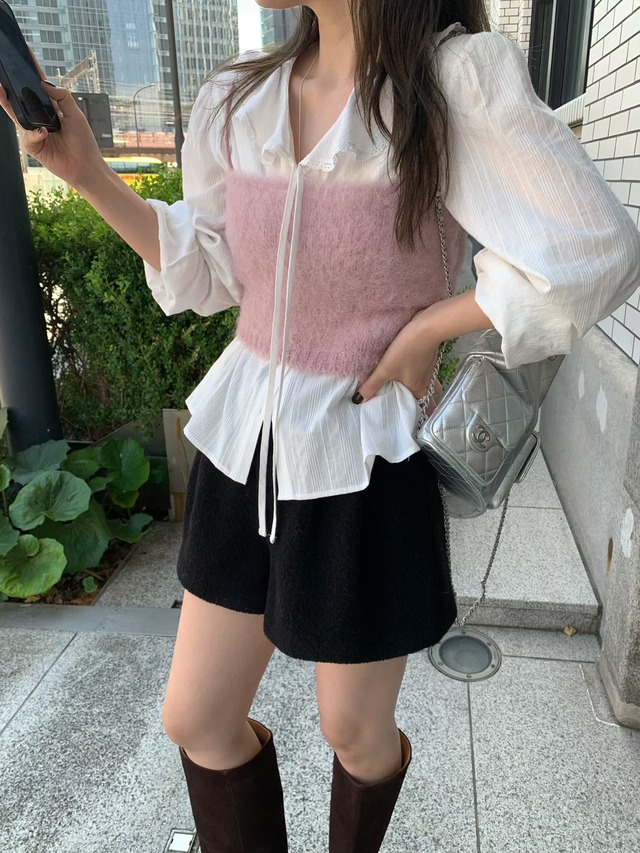 (予約) mellounge / Alpaca bustier 3color