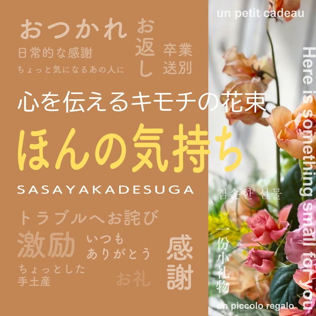 心を伝える花　キモチ　[ほんの気持ち　SASAYAKADESUGA」