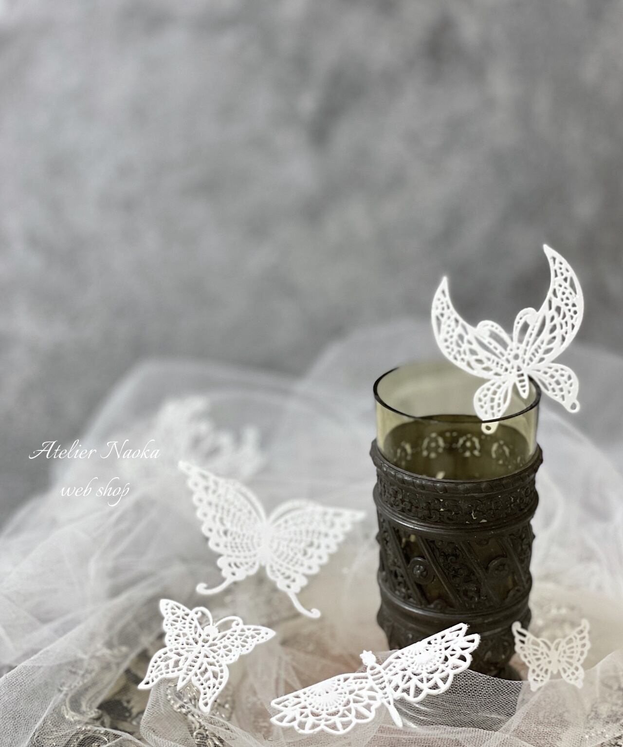 蝶 レースバタフライd シリコンモールド | シリコンモールド・クレイ