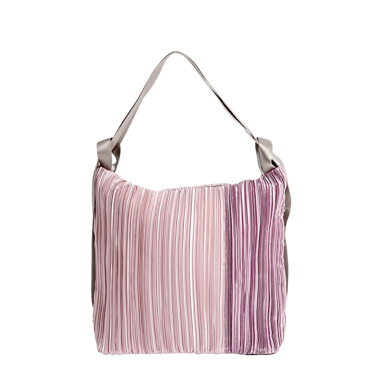 カラフルプリーツバイカラー2WAYリュック(DSP-905)#21グレッシュピンク