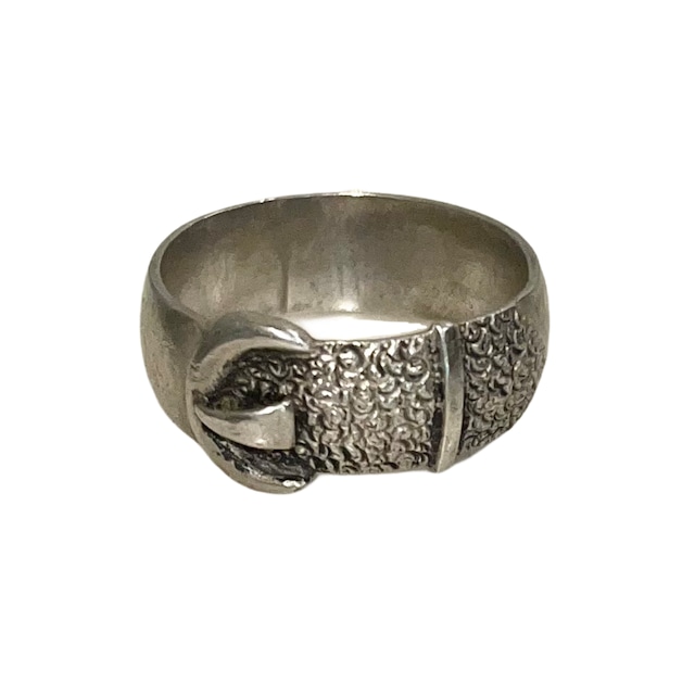 vintage c1942 engraved silver belt ring