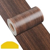 FINGOOO マスキングテープ 木目 厚手 長さ10M・道具付き インテリアテープ 木目調 強い粘着力 防水 多用途 壁 キッチン 扉 建具 窓枠 (10M, ブラウン ウォールナット)