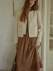 Écrin Crème Collarless Jacket F0794