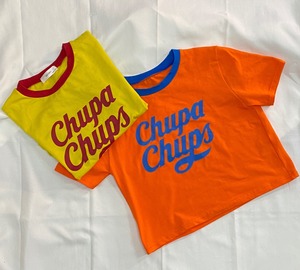 chupachups Tシャツ　クロップド丈Tシャツ　Tシャツ　半袖　春夏　韓国　韓国ファッション