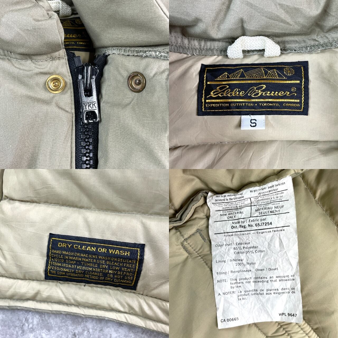 80年代 Eddie Bauer エディーバウアー ダウンベスト メンズS 古着 黒