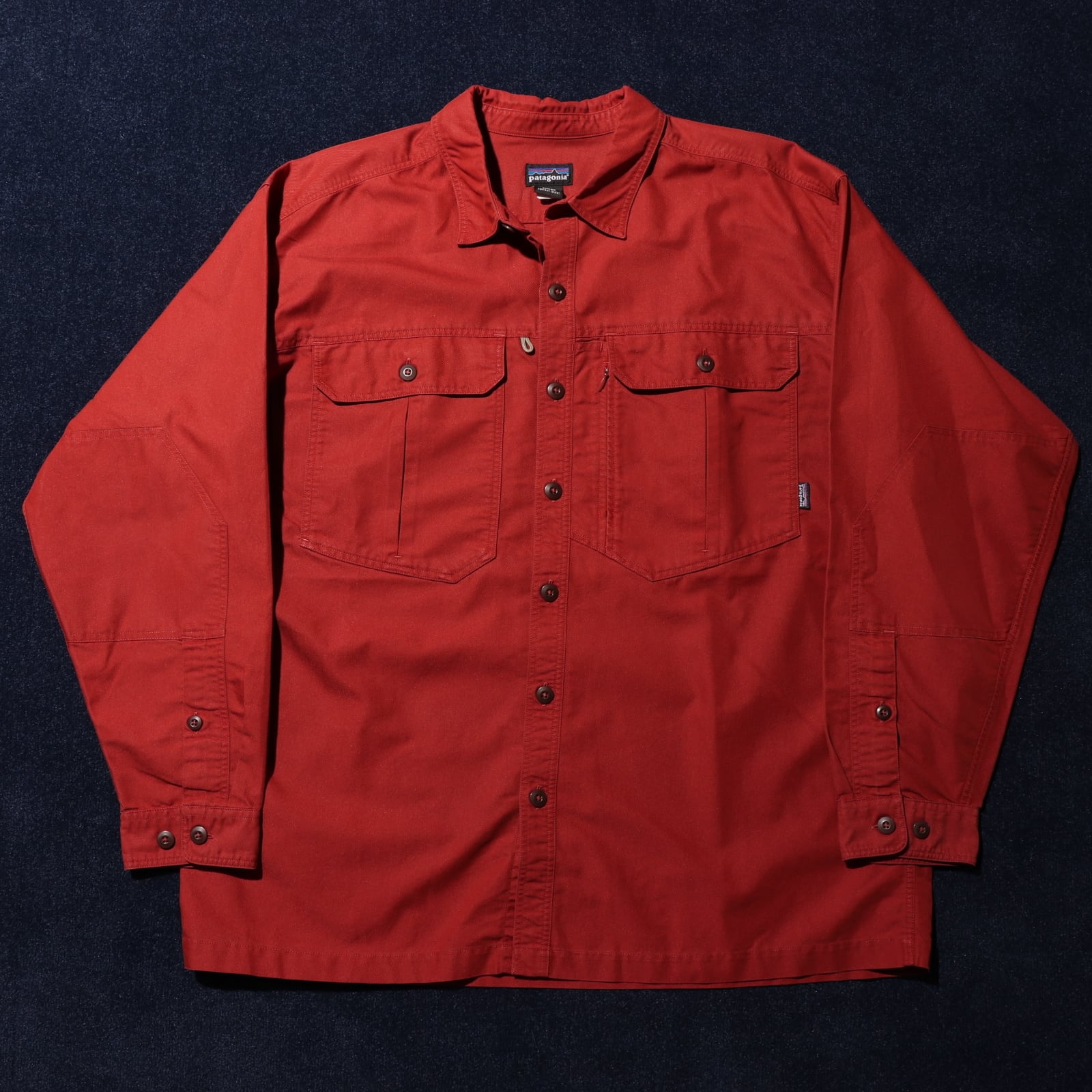 極美品 L 03年 バーガンディ Patagonia Field Shirt パタゴニア 長袖