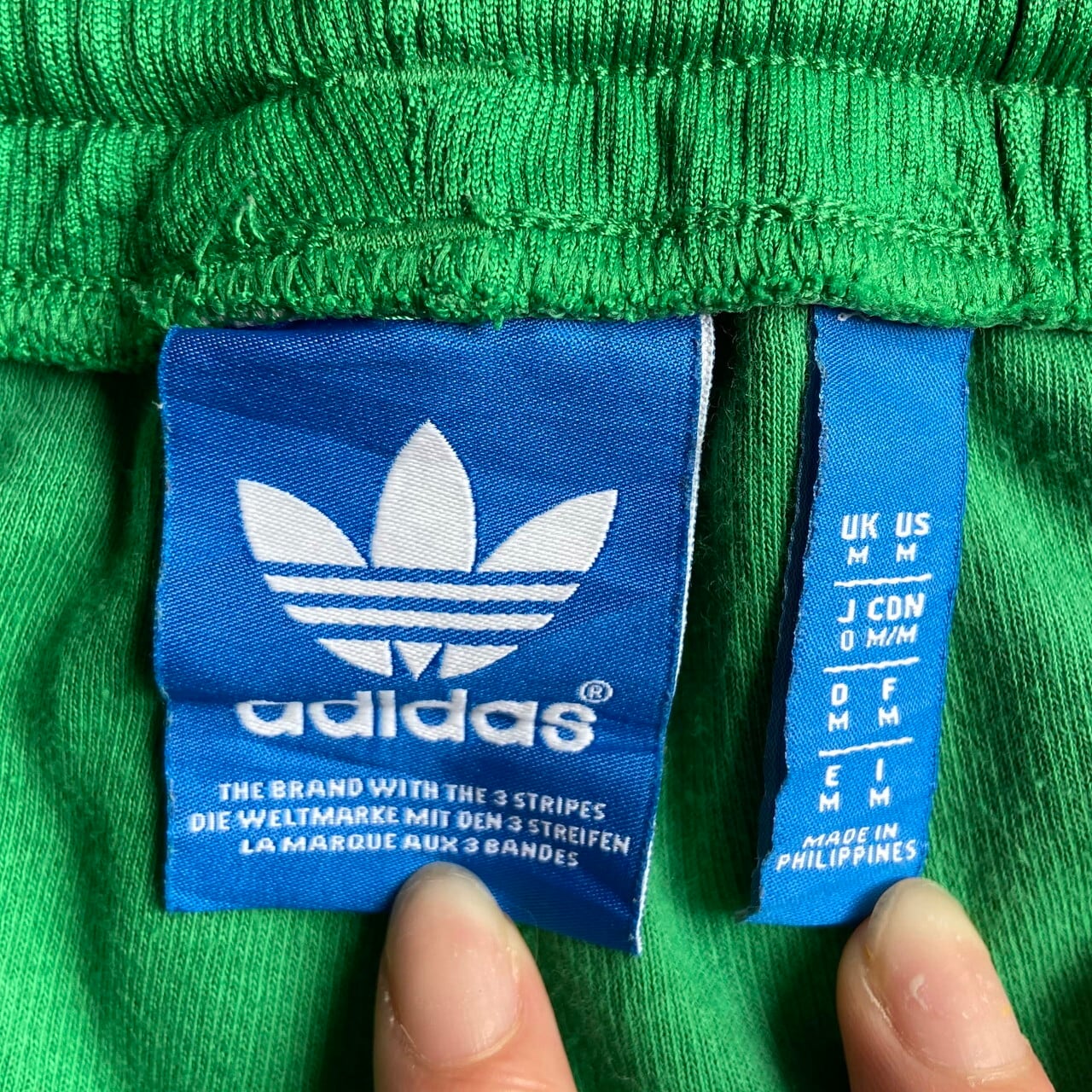 ADIDAS トラックパンツ  チェック柄 緑 Sサイズ