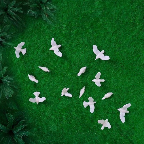 ミニチュア 鳥 フィギュア 11点セット ホワイト バード 鳥模型 ジオラマ 箱庭 ミニチュアガーデン 情景模型 デコレーション 撮影小物 DIY 装飾 商品画像5
