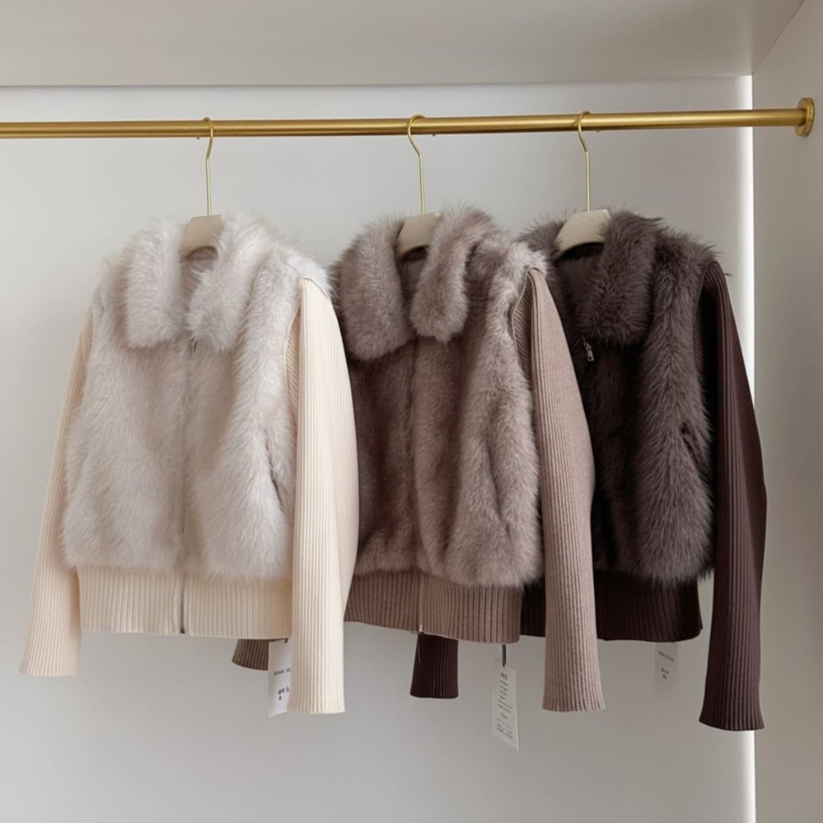 2-Way Zip-Up Faux Fur Vest ch0014