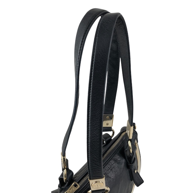 Yves Saint Laurent イヴ・サンローラン トートバッグ ブラック レザー 金具 vintage ヴィンテージ オールド 3tiyps