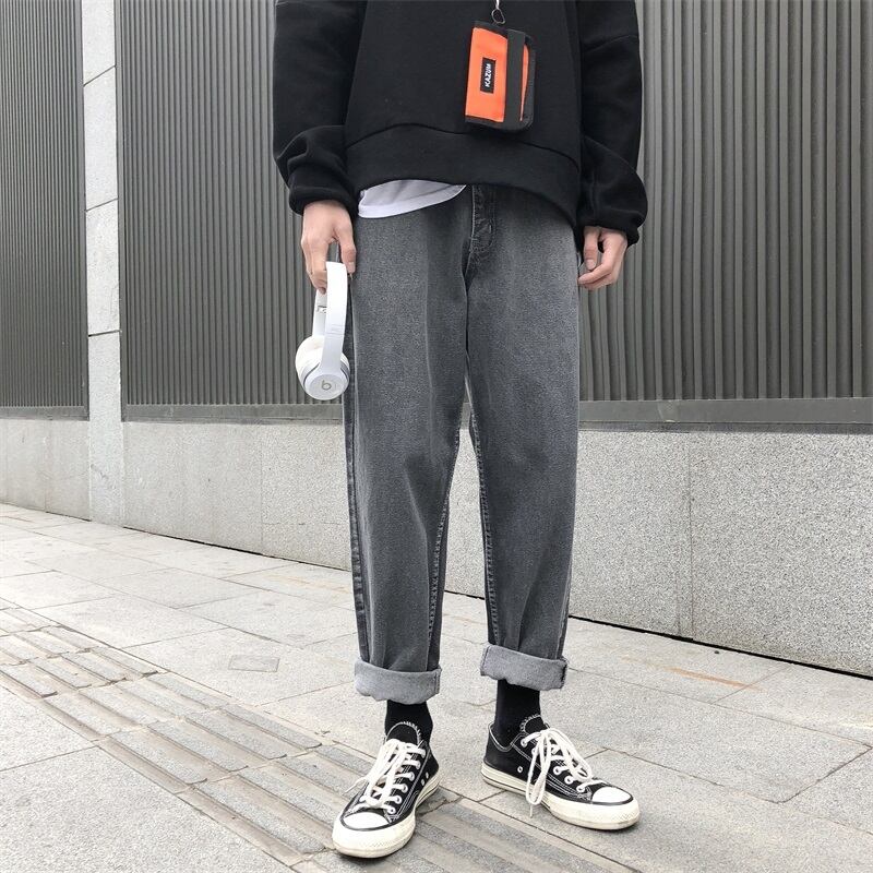 全2色 デニム パンツ ストレート カジュアル シンプル 無地