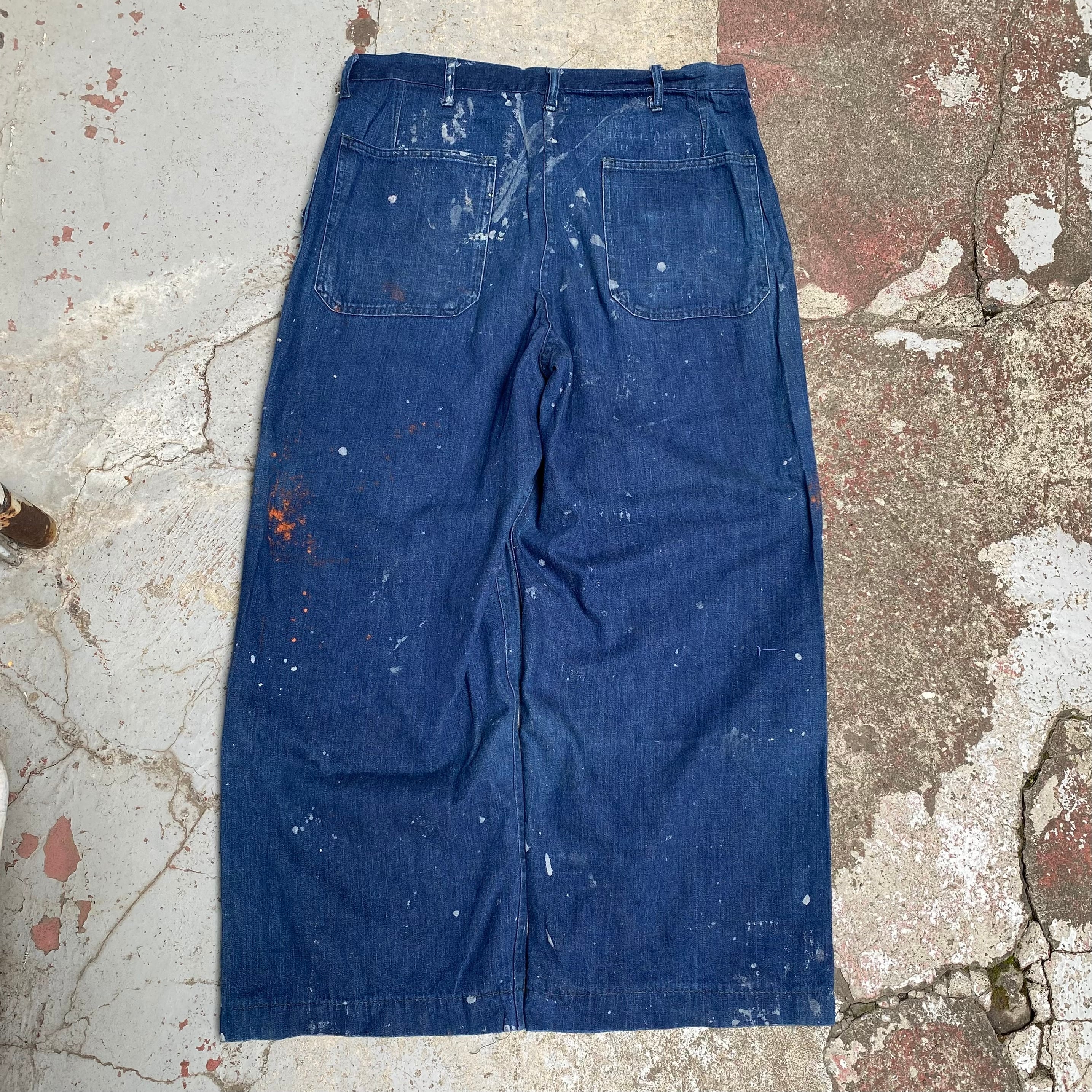 40S US NAVY M-45 Denim Trousers デニムベイカー 角ポケ】40's US NAVY M-45 Denim Baker Pant | 下北沢SPiKe＆SPiCe