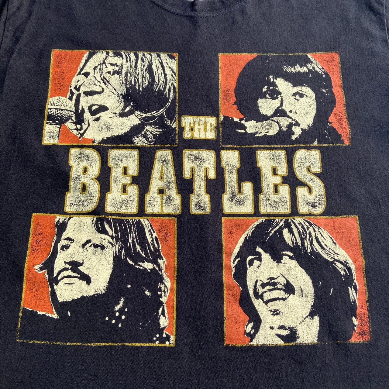 THE BEATLES ビートルズ バンドTシャツ メンズL 古着 バンT ブラック