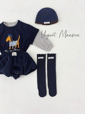 韓国子供服 / 26Autumn / 〖取寄〗Yogurt Mansion / ボンジュールT / キッズ服 *XS~JM*