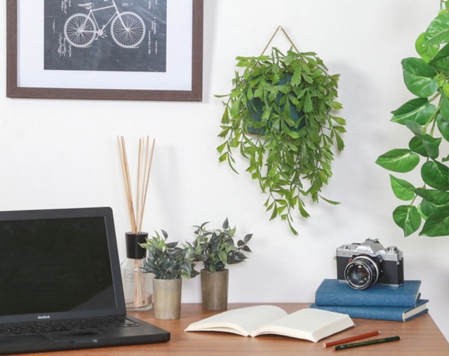 フェイクグリーン クジャクヤシ ハンギング