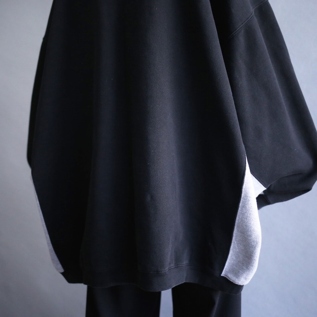 bi-color super wide over silhouette sweat trainer