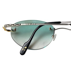 vintage TIFFANY LUNETTES platinum plated deadstock glasses “T660” (BLUE)