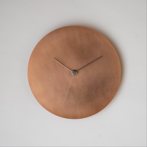 KUMIJI DESIGN 壁掛け時計－タイプ2 minimal wall clock DISK-type2  銅　copper