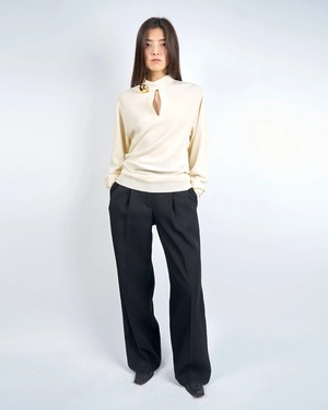 【HARUNOBUMURATA】IRENA – SMOOTH KNIT BUTTON TOP