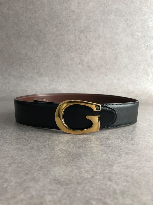 GUCCI グッチ ベルト ブラック Gモチーフ レザー vintage ヴィンテージ オールド s72urx