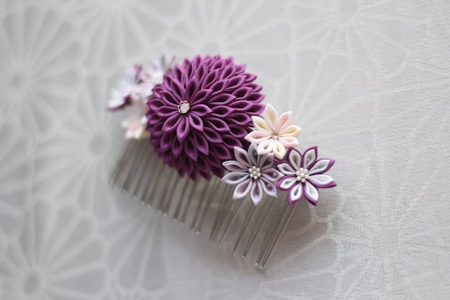 つまみ細工 コーム