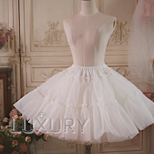 ドレス オーバーキル パニエ　ボリューム　白　ホワイト 丈65cm ロリータ