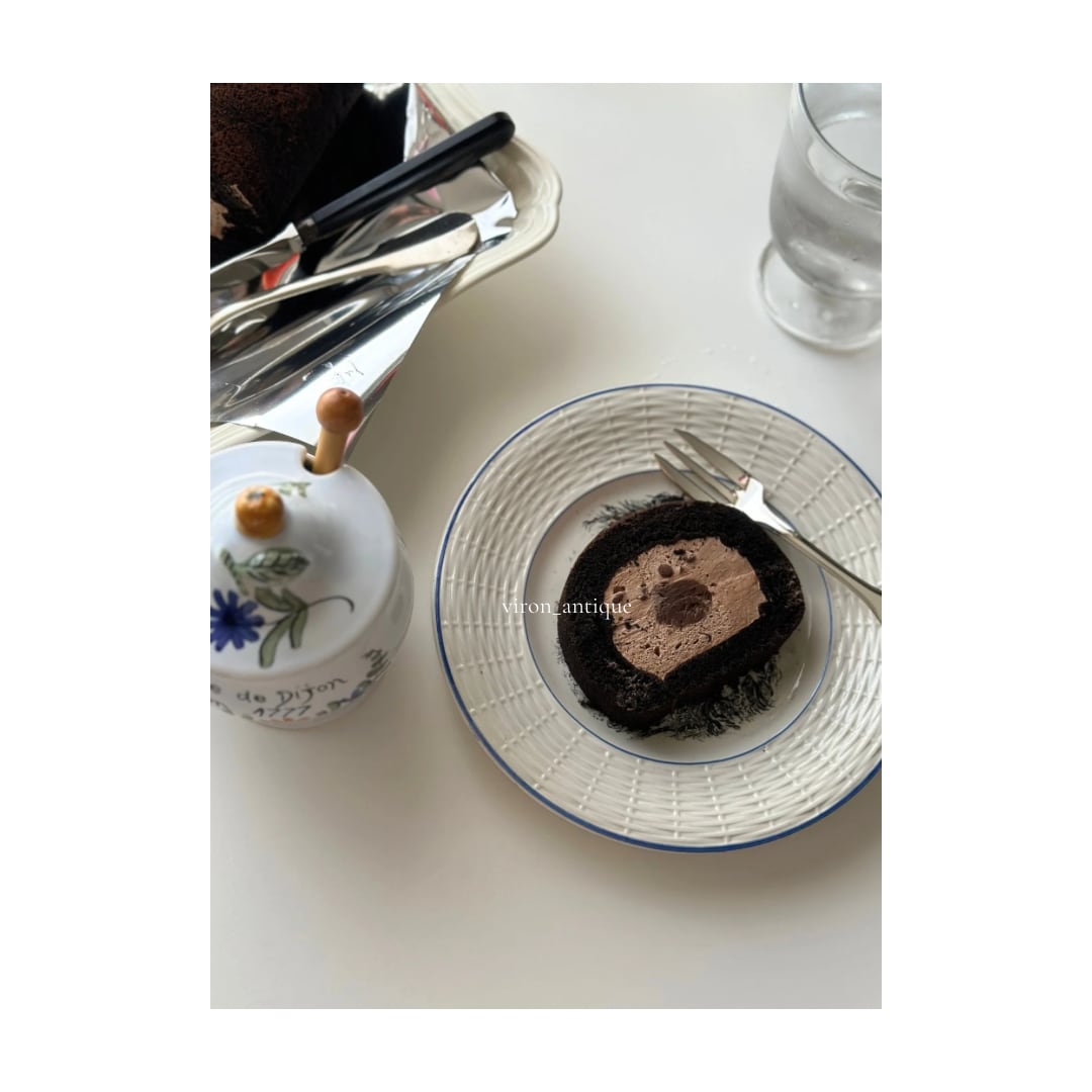 Sarreguemines サルグミンヌ / "AVRIL." 4月のグリザイユプレート