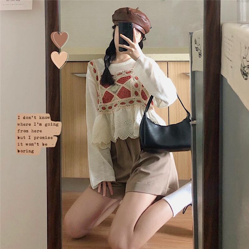 ニットショーツ カジュアルサマー 大人ガーリー スウィート キュート 夏物 ブルマー 萌量不足59791461131