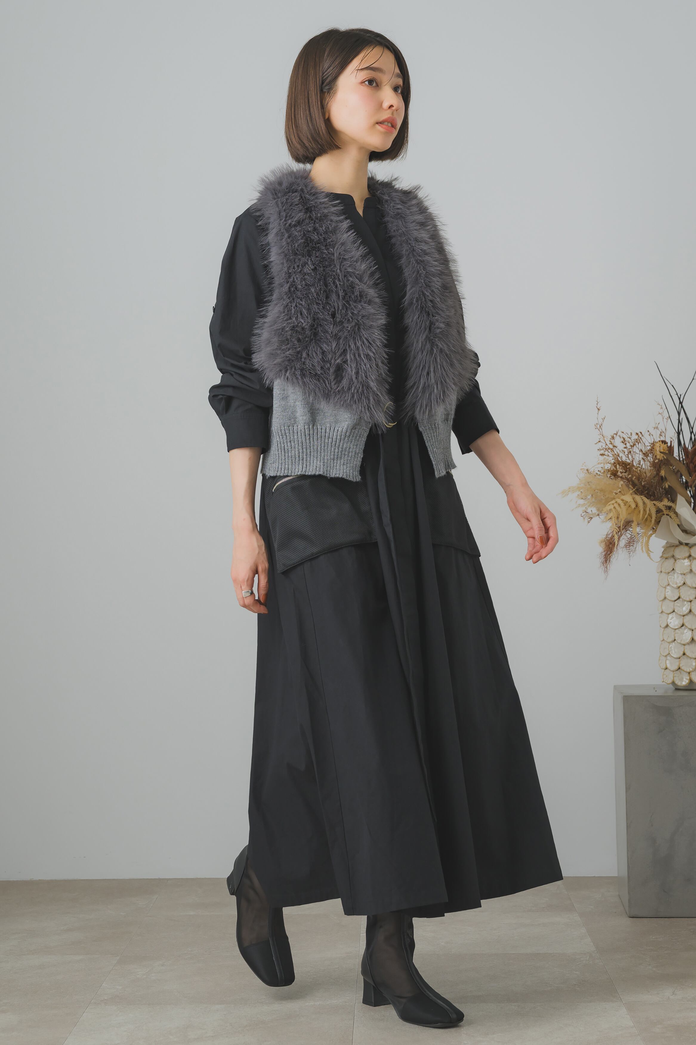 ガレナ♥ファーニットベスト パール付♥ 【2025 Autumn