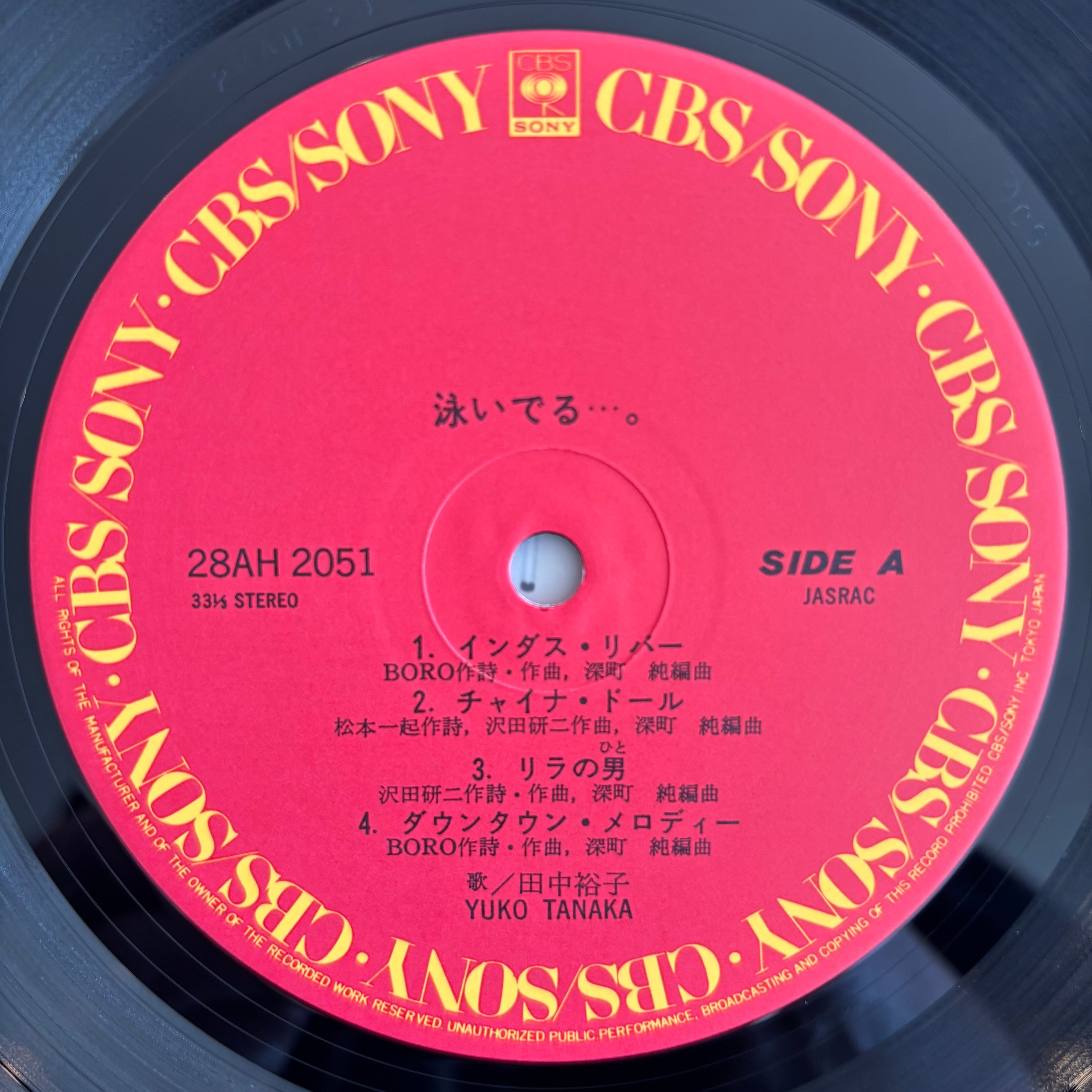 田中裕子 / 泳いでる…。 | PASSTIME RECORDS / パスタイム レコード