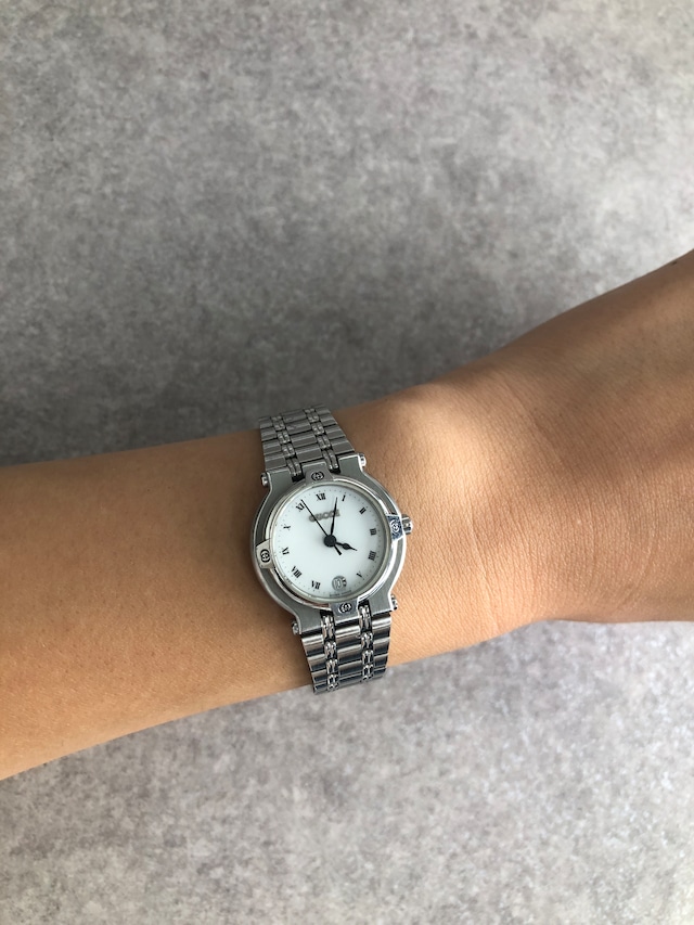 GUCCI グッチ 腕時計 シルバー GG ステンレススチール 9100L vintage ヴィンテージ オールド g8dhxw