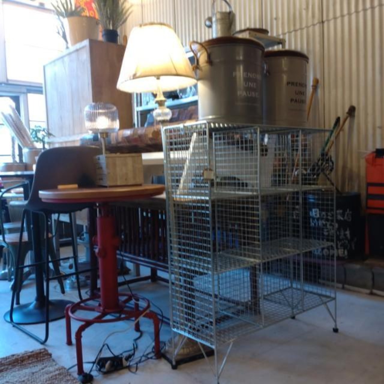 WIRE LOCKER 3 COLUMNS BY 3 LAYERS Mesh Iron Shelf Interior Storage Visible Storage