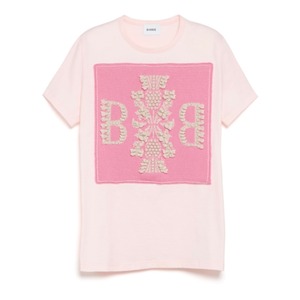 BARRIE　THISTLE LOGO TEE　PINK/BEIGE PINK