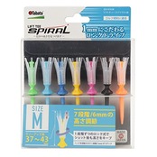 Tabata(タバタ) ティー リフトティー 日本製 高さ調整 ゴルフ規則適合 ゴルフ ティー 段 プラスチックティー 段付き リフトティースパイラル Mサイズ 37~43mm 7本入 GV1419 M