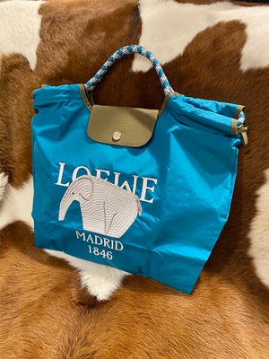 ELEPHANTフラップトートバッグ[color:ブルー]