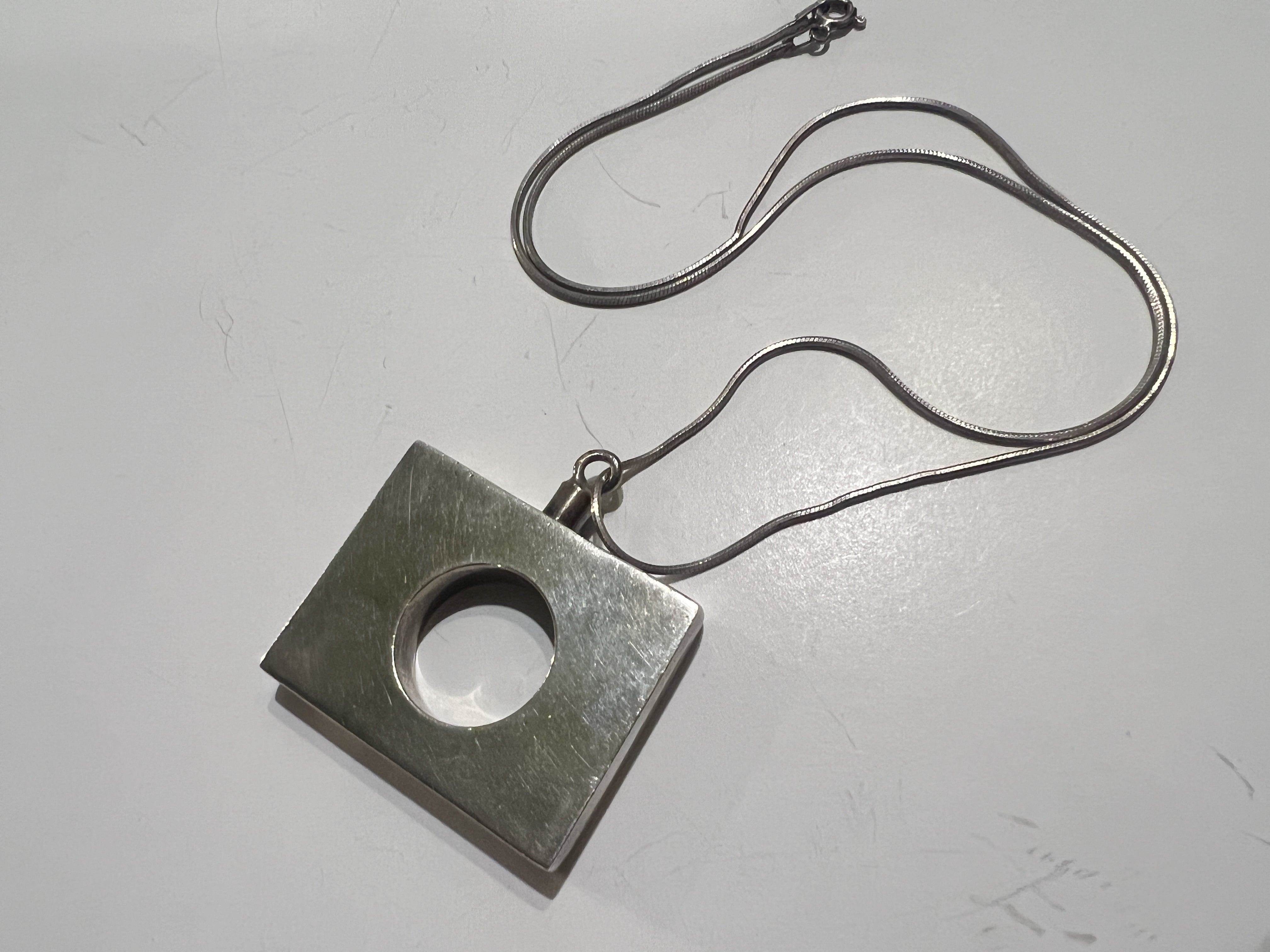 Mid-century 925 silver modern necklace ( ヴィンテージ